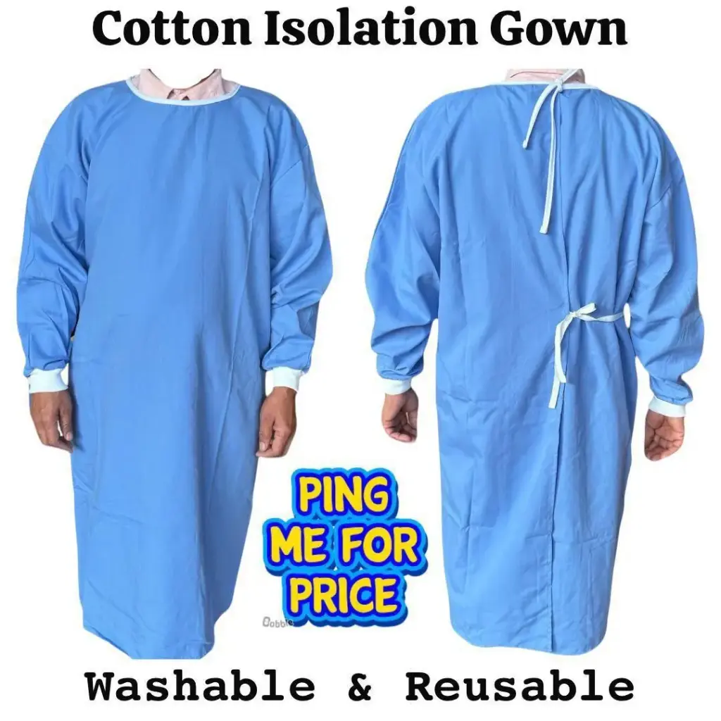 Cotton Isolation Gown Blue