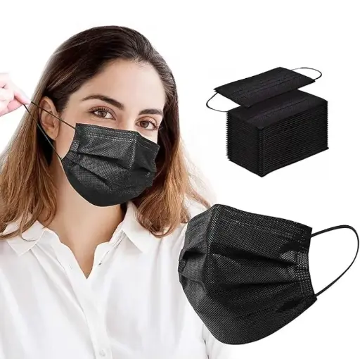 Disposable Black 3Ply Mask